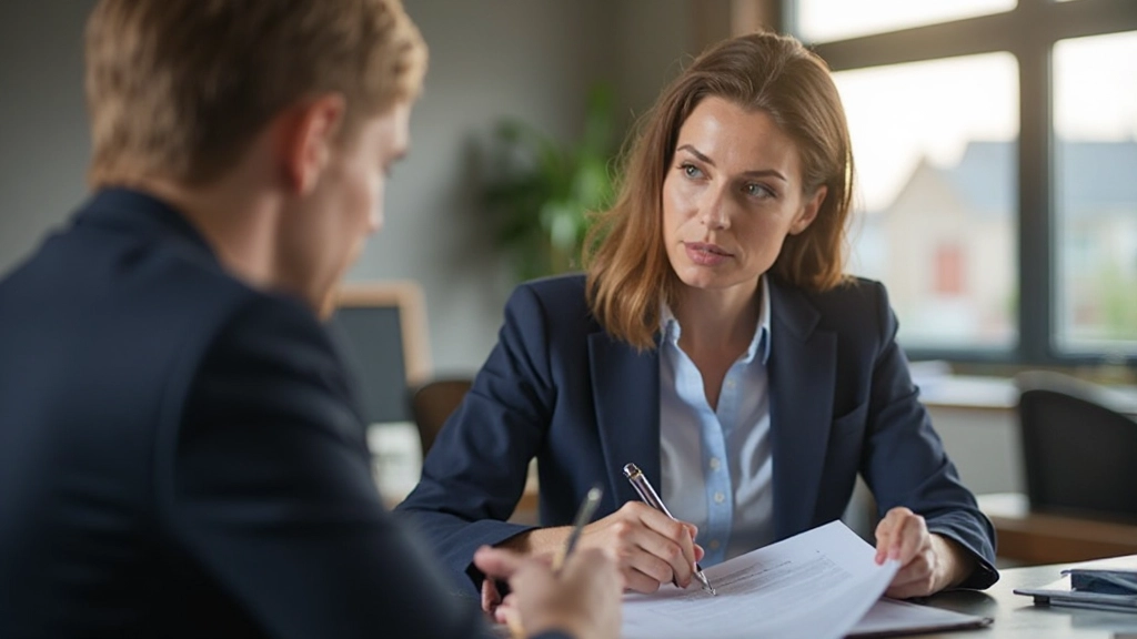 Juridisk konsult som diskuterar avtalsvillkor med företagare vid möte