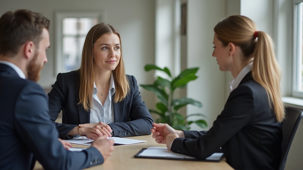 HR-chef som diskuterar anställningsvillkor med ny anställd vid skrivbord